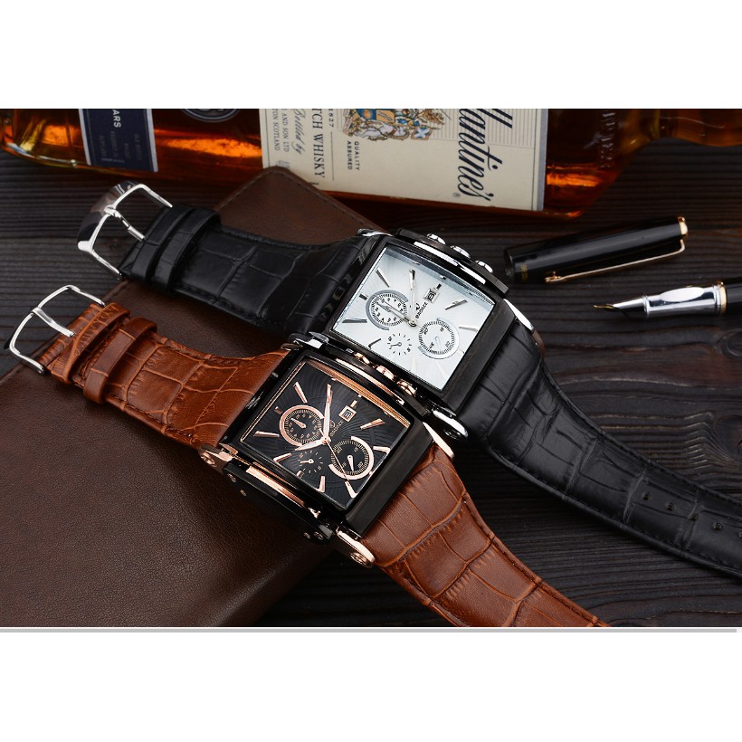 Đồng Hồ Nam Mặt Vuông Cao Cấp - Đồng Hồ Nam BADACE 251 Mặt Vuông Sang Trọng Đẳng Cấp - Tặng Kèm Vòng Tay Phong Thủy 150k