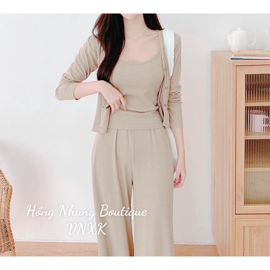 Sét bộ nữ quần dài 3 món , bộ nữ 3 món thời trang thiết kế S,M,L,XL