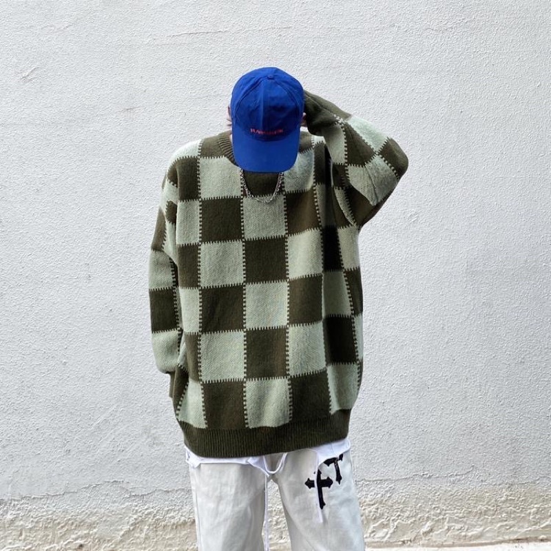 [SẴN] Áo len hoạ tiết caro to unisex | BigBuy360 - bigbuy360.vn