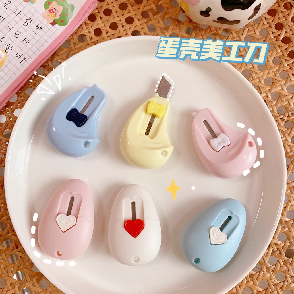 [Mã LIFEB04ALL giảm 10% tối đa 15K đơn 0Đ] Dao rọc giấy mini cute giá rẻ hình trái tim, dao nhỏ an toàn và tiện dụng