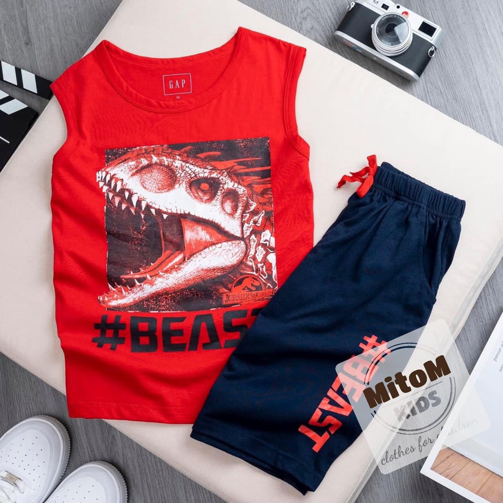[SALE SỐC] Đồ bộ đại bé trai G.A.P ♥️ FREESHIP ♥️ chất cotton mềm mịn, sát nách size đại, hình không nổ