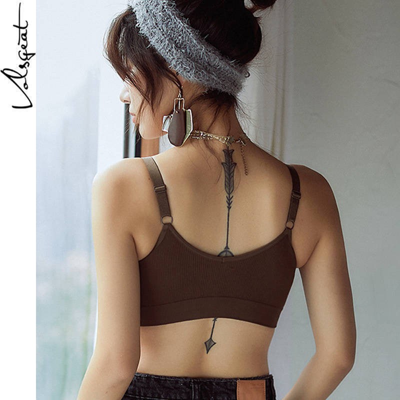 Áo Bra Nữ Tập Gym ⭐FREESHIP⭐ Bra Len Tăm - Áo Ngực Nữ 2 Dây Mút Mỏng Điều Chỉnh Ngắn Dài 1182