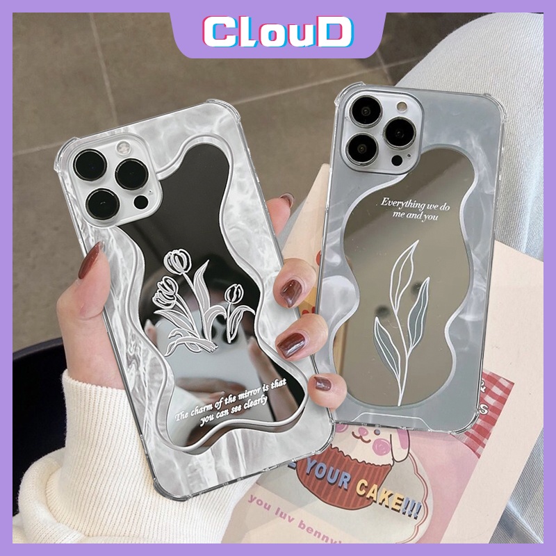 Ốp Điện Thoại TPU Mềm Tráng Gương Họa Tiết Hoa Cho IPhone 11 13 12 Pro Max 7 8 Plus XR X XS Max SE 2020