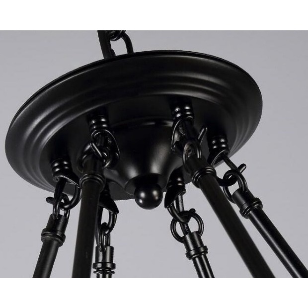 Đèn Chùm Dây Thừng 1 Tầng 6 Bóng Led Edison ST64, Đèn Chùm Thả Trần Bàn Ăn Phòng Khách