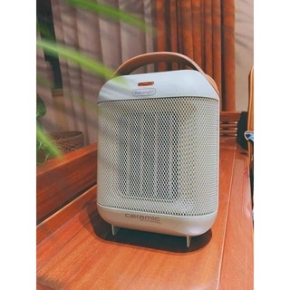 Quạt sưởi gốm DeLonghi HFX30C18 Trắng - Đen 55m² sưởi nhanh hơn với công nghệ làm nóng từ gốm
