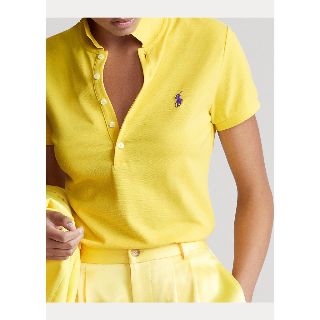 Áo polo Cotton Nguyên Chất Tay Ngắn Thêu Họa Tiết Thời Trang Mùa Hè 2022 Dành Cho Nữ 9 Màu