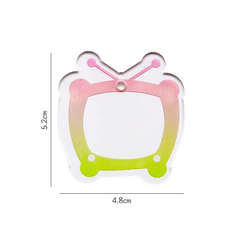 4 Móc Khóa Acrylic Màu Sắc Gradient