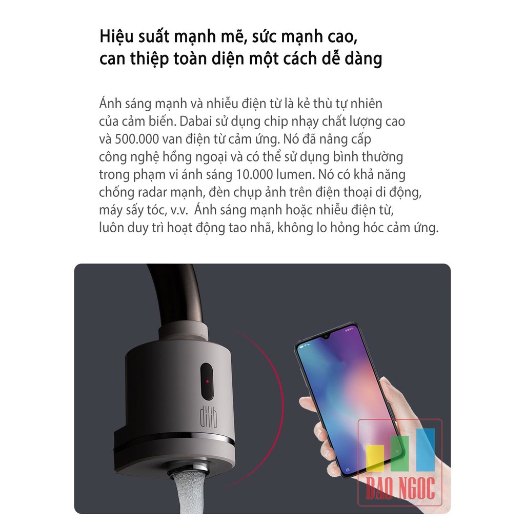 Đầu vòi hoa sen tắm Xiaomi Diiib khử Clo tăng áp