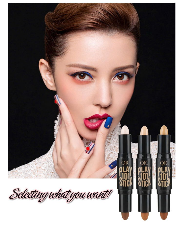 (Hàng Mới Về) Thanh che khuyết điểm Qic 3d Hai Đầu Tạo Khối Trang Điểm Bắt Sáng Cho Nữ | BigBuy360 - bigbuy360.vn