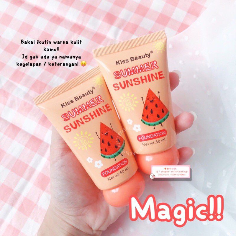 🌈🍉🥑 Kem Nền Chống Nắng Dưa Hấu Kiss Beauty Summer Sunshine Foundation | WebRaoVat - webraovat.net.vn