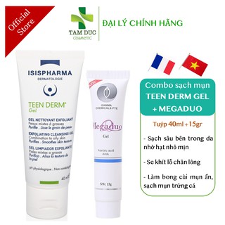 Combo sạch mụn isis teen derm gel 40ml + megaduo 15g