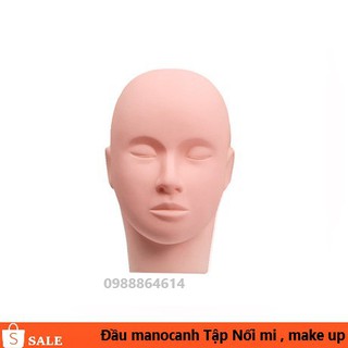 Đầu manocanh mềm- tập nối mi- massage- phun xăm- make up