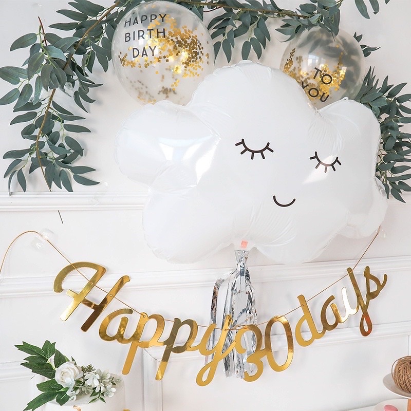 Bóng bay đám mây cute phong cách hàn quốc trang trí sinh nhật