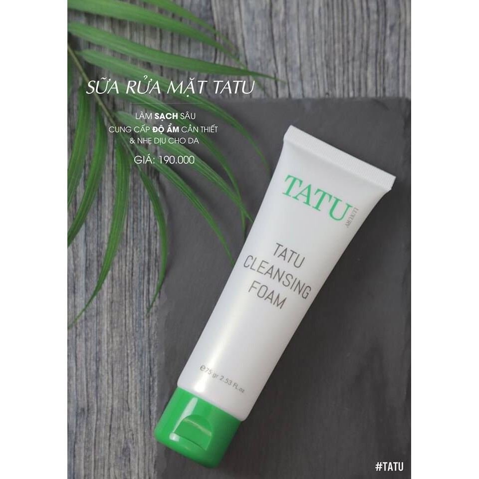 Sữa Rửa Mặt TATU 75gr - dành cho da nhạy cảm làm trắng da, dưỡng ẩm và ngăn ngừa mụn
