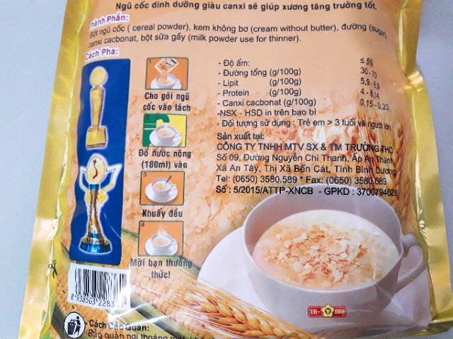 Ngũ cốc dinh dưỡng giàu Canxi túi 20 gói