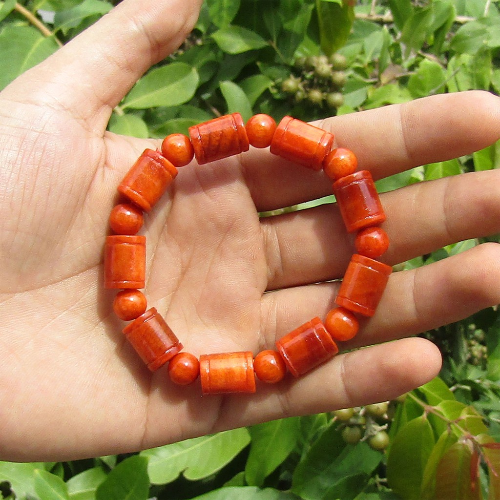 Vòng Tay Huyết Long Đốt Trúc Thấu Quang 100% -8ly-10ly-12ly-14ly