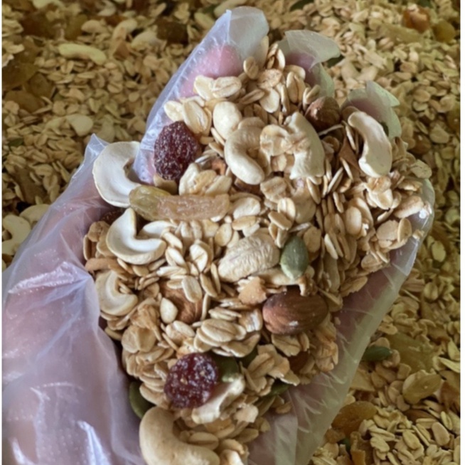 Ngũ cốc yến mạch thơm giòn - Granola hạt dinh dưỡng cho ăn kiêng giảm cân- bữa sáng tiện lợi