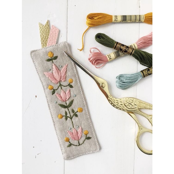 DIY Kẹp sách thêu hoa lá - KIT THÊU TAY THỦ CÔNG COMBO kẹp sách hoa cỏ mùa THU- MIE handmade shop