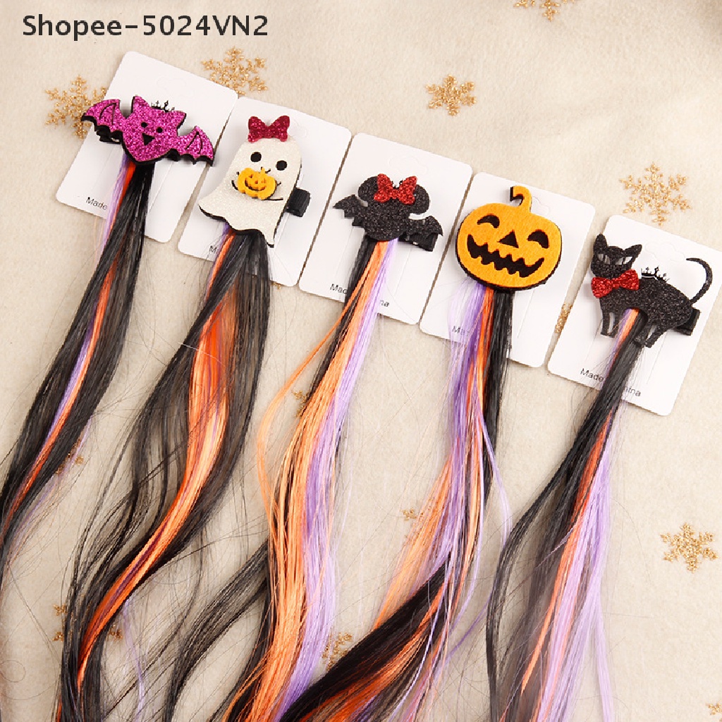 [Mới &amp; Halloween &amp; Halloween] Kẹp Tóc Hình Ma Hoạt Hình Kim Tuyến Mini Dễ Thương Làm Quà Tặng Lễ Hội Halloween