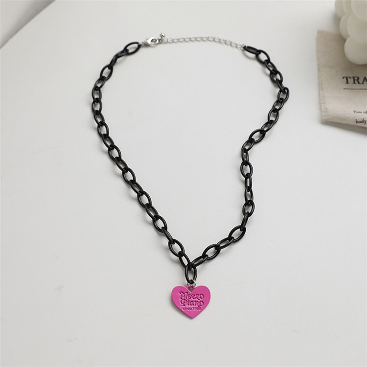 Vòng cổ Ngắn Mặt Trái Tim Phong Cách Hip Hop Cá Tính Cho Nữ