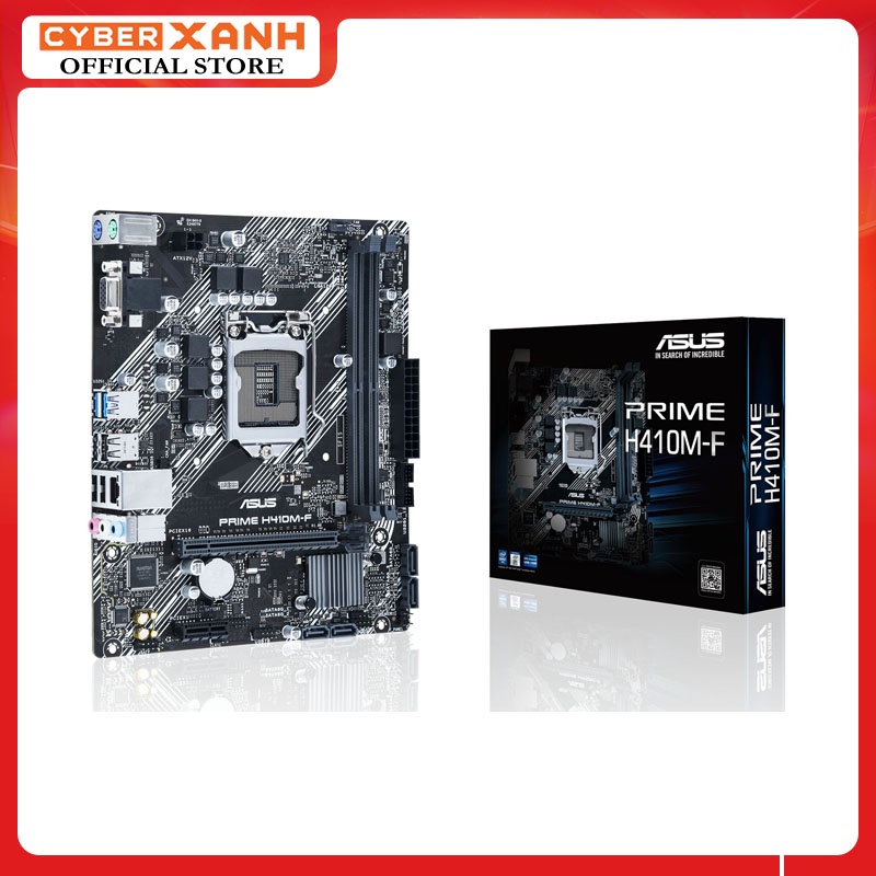 Mainboard ASUS PRIME H410M - F (Socket 1200 hỗ trợ CPU intel thế hệ 10, Khe cắm RAM: 2 khe (Tối đa 64GB))