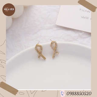 Bông tai, hoa tai đính đá kiểu dáng con cá cho nàng thơ