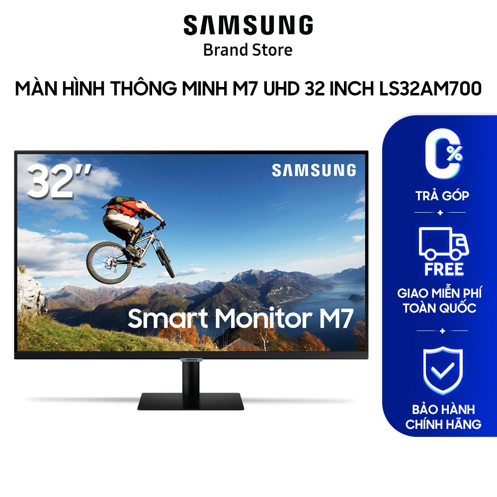 [Mã 1911ELSALE hoàn 7% xu đơn 300K] Màn hình thông minh Samsung M7 UHD Dòng 32inch LS32AM700