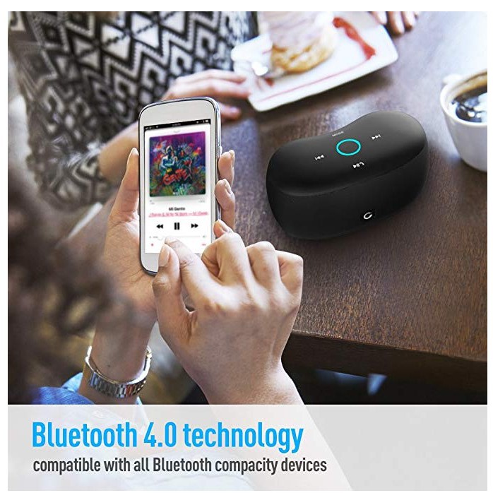 Loa DOSS SoundBox xs, Loa cảm ứng Bluetooth không dây di động 4.0 với Âm thanh HD 10W, Micrô cho Echo Dot, iPh