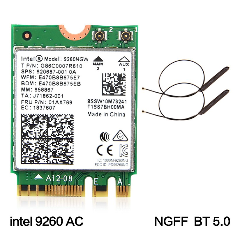 Dual Band Wireless-AC 9260 for Intel 9260NGW NGFF 802.11Ac Card | WebRaoVat - webraovat.net.vn