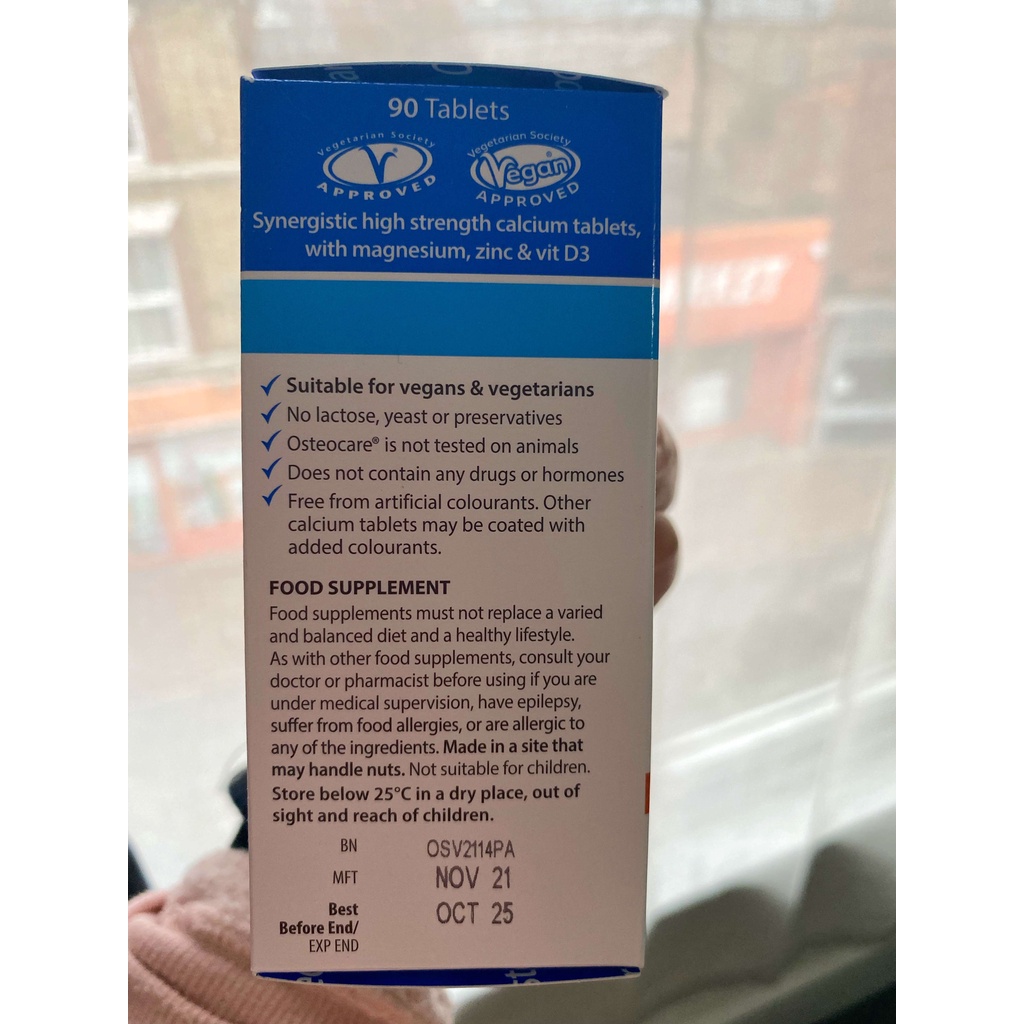 Viên uống bổ sung canxi, kẽm, hỗ trợ xương chắc khỏe, giúp tăng chiều cao Vitabiotics OSTEOCARE anhquoc_store