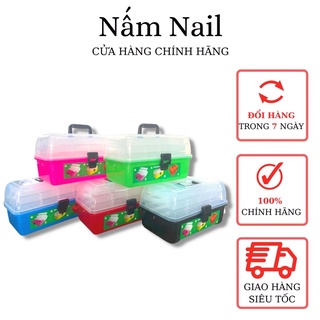 Cốp nhựa 3 tầng đựng đồ nail, đồ mi