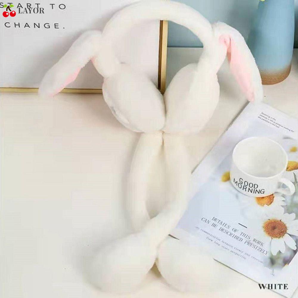 Băng Đô Lông Nhung Giữ Ấm Tai Thỏ Hoạt Hình Dễ Thương Nhiều Màu Sắc