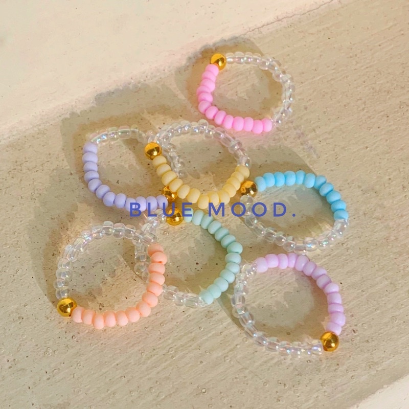 Nhẫn handmade hạt cườm Two Tone Basic ☺︎✨ #fromBlue