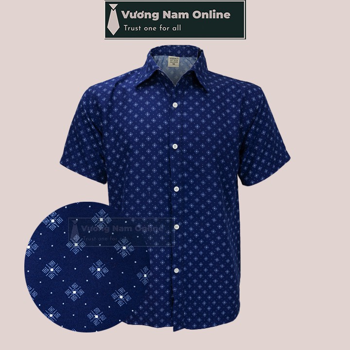 [Mã SRJULY1619 giảm 15K đơn 50K] Áo Sơ Mi Nam Trung Niên Ngắn Tay Vải Cotton Form Rộng