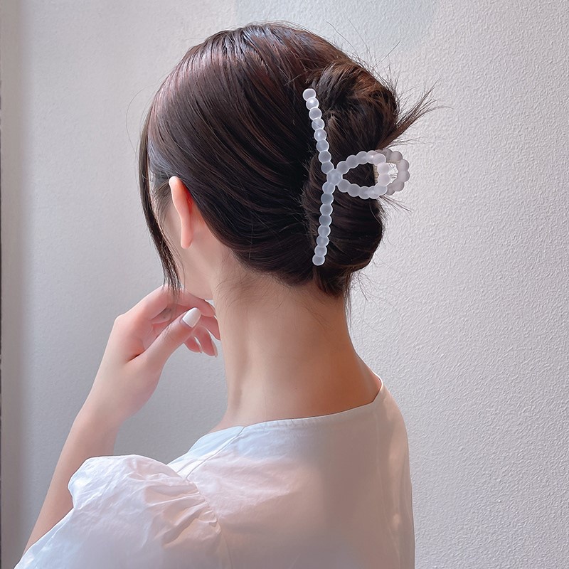 Kẹp Tóc Càng Cua Lớn Bằng Acrylic Nhám Trong Suốt Đơn Giản Thời Trang Cho Nữ