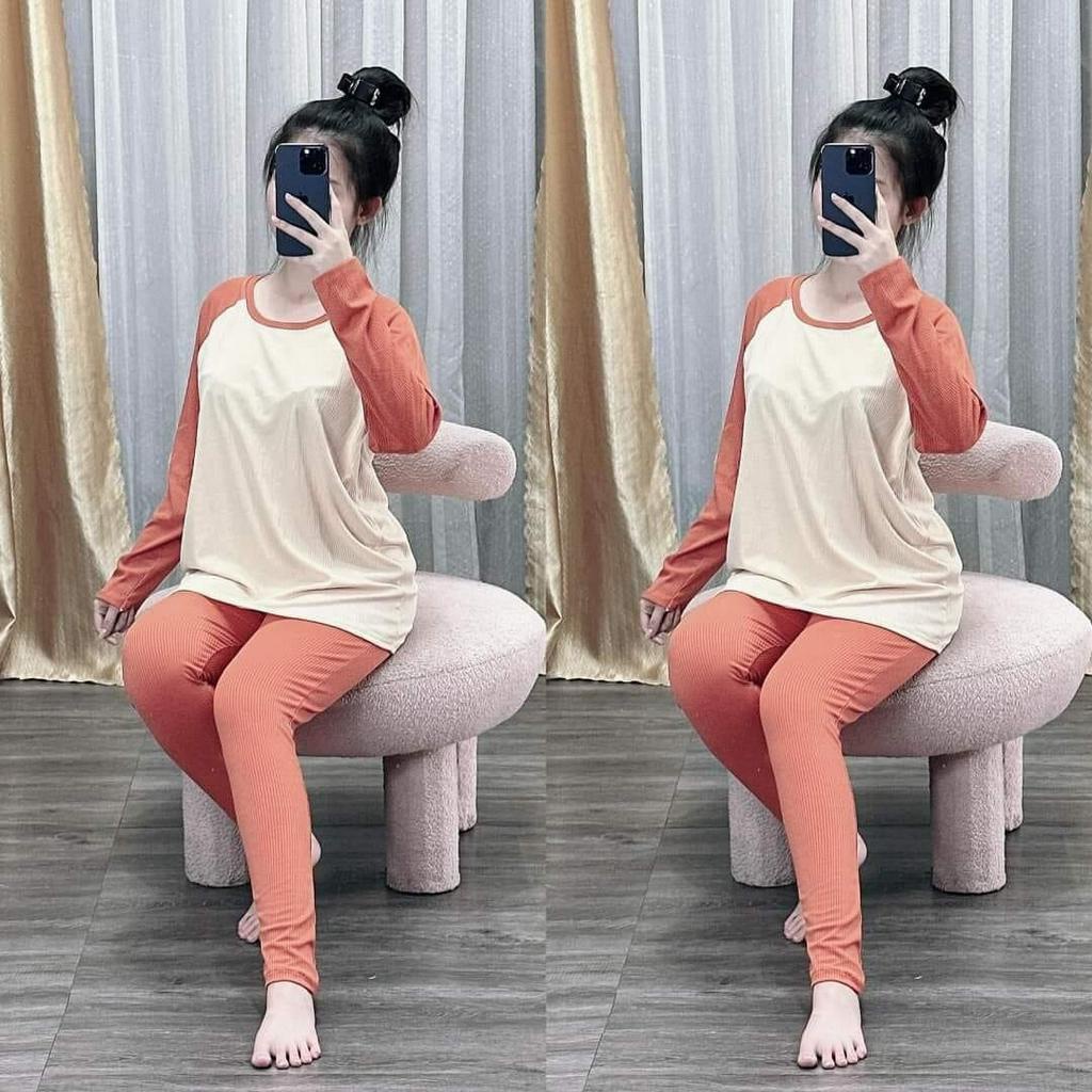 sét bộ gân dài tay phối màu