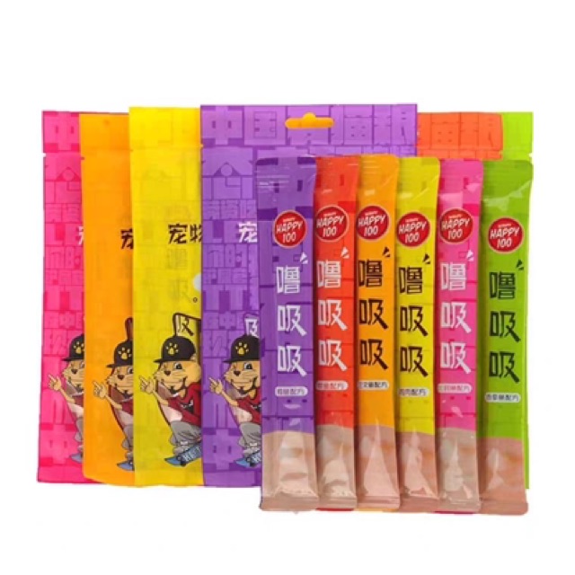 SÚP THƯỞNG WANPY HAPPY 100 CHO MÈO 14g*5thanh