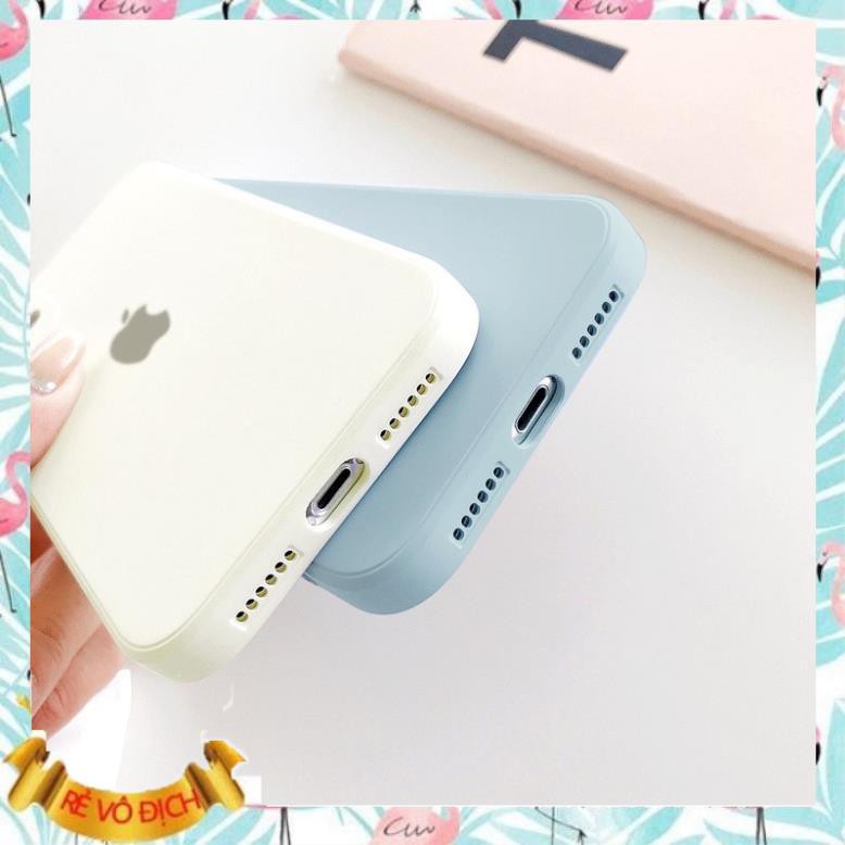 Ốp lưng iphone - Ốp iphone Logo táo lót nỉ 4 màu cạnh vuông BVC 5/5s/6/6plus/6splus/7/7plus/8/8plus/x/xs/11/12/pro/max