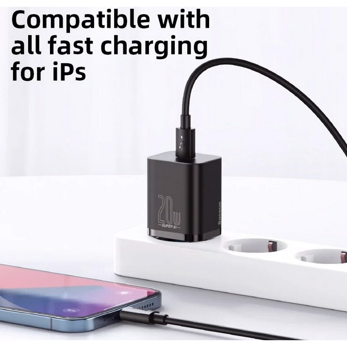 Sạc nhanh Baseus cho iP 20W, Super Si/Super Si Pro/Compact 2 cổng - dành cho iP 11/12/13/14Promax