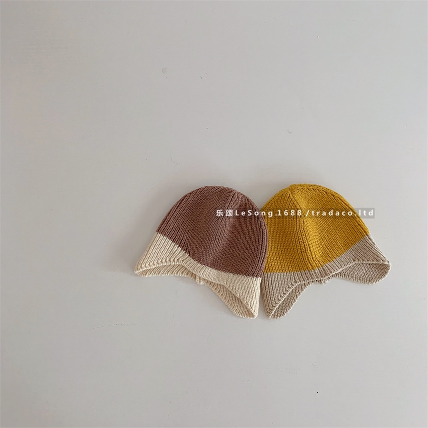 Mũ Len Dệt Kim Màu Sắc Nổi Bật Phong Cách Đơn Giản Phù Hợp Mùa Thu Đông Dành Cho Bé Sơ Sinh