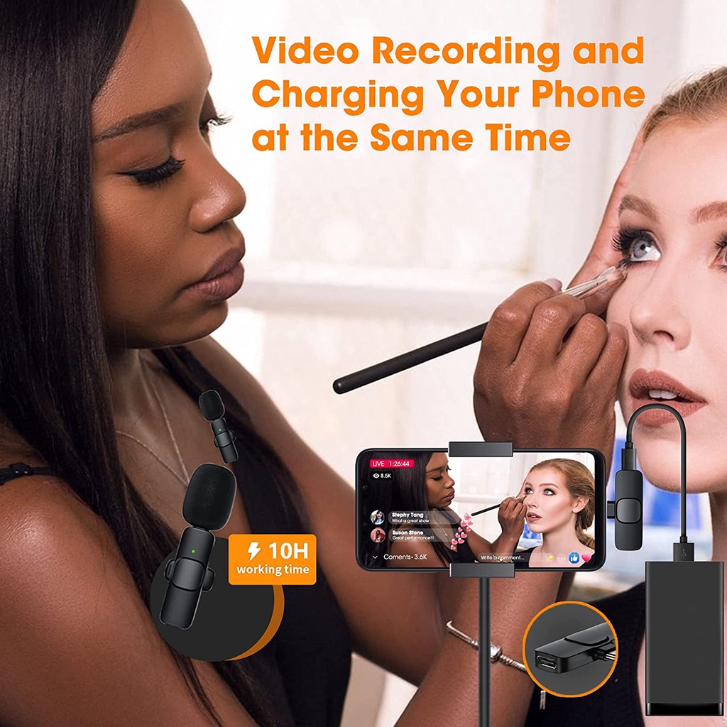 Micro ko dây mini Micrô Lavalier kẹp áo cổng Type-C/kết nối hỗ trợ quay livestream cho PC/Android/ĐT