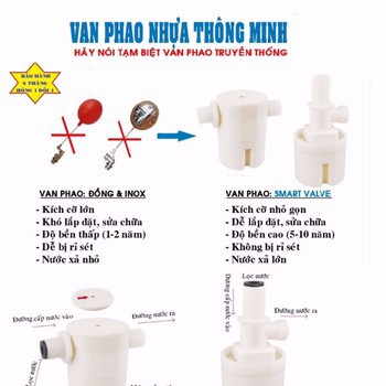 Van phao cơ đóng ngắt nước kiểu mới