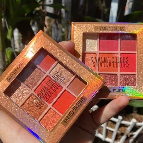 Phấn Mắt Có Nhũ Lì Tông Đỏ Cam Đất Sivanna Velvet Touch Palette HF4030 No.01