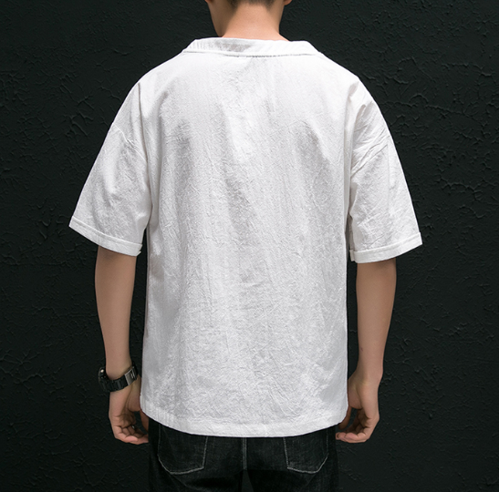 Áo Thun IFNICEFUTURE Vải Cotton Tay Ngắn Dáng Rộng Phong Cách Cổ Điển Nhật Bản Thời Trang Cho Nam