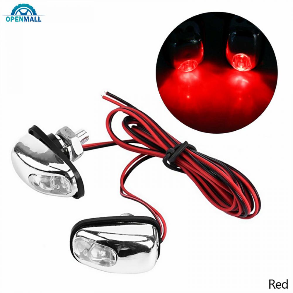 2 Vòi Phun Nước Rửa Kính Chắn Gió Có Đèn LED Cho Xe Hơi