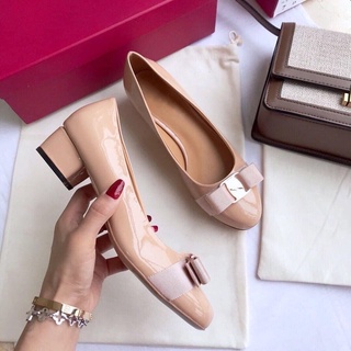 (ORDER) Giày gót vuông nơ BIG SIZE (33-42)