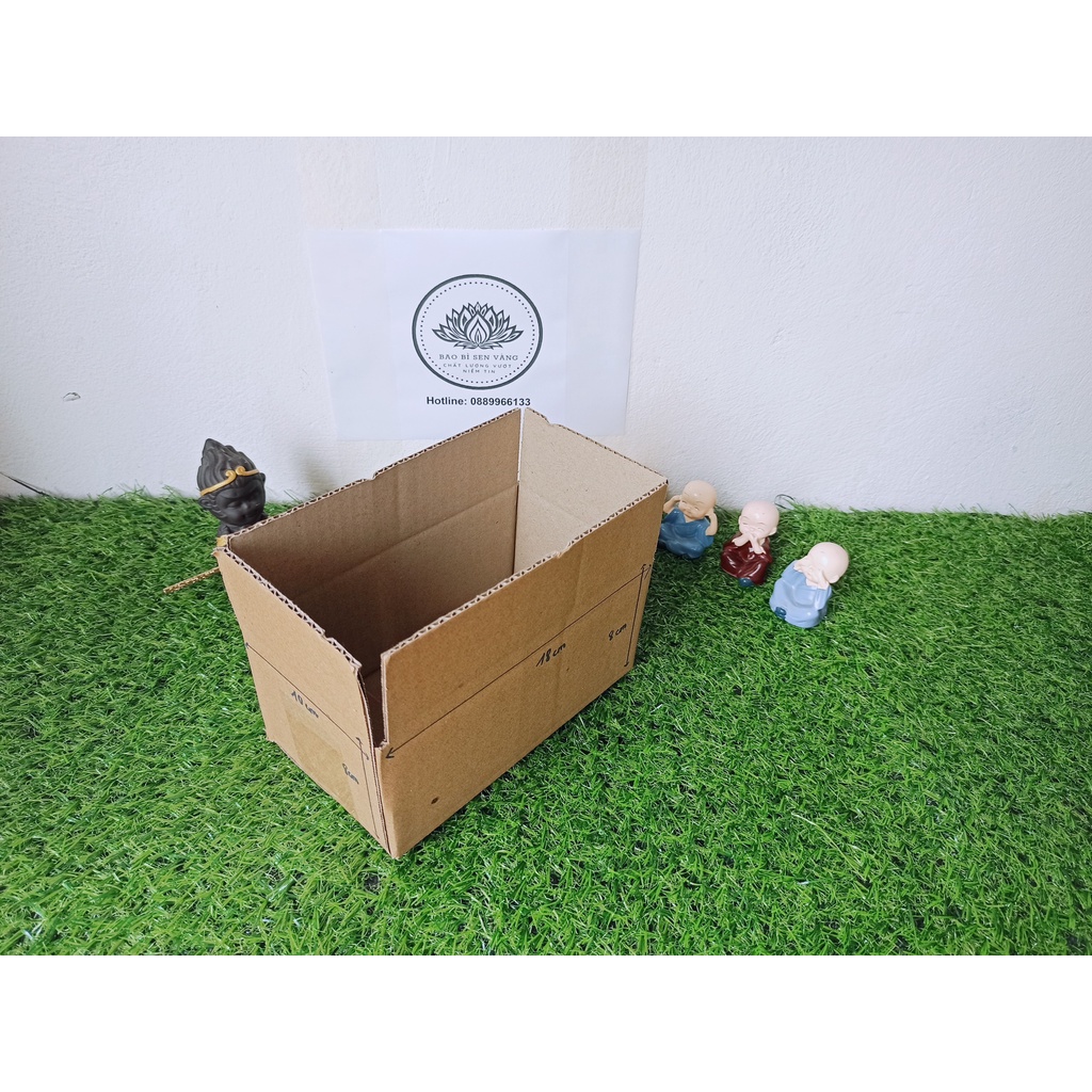 10 Hộp carton 18*10*8❣️ Hộp ship cod đối khẩu,3 lớp