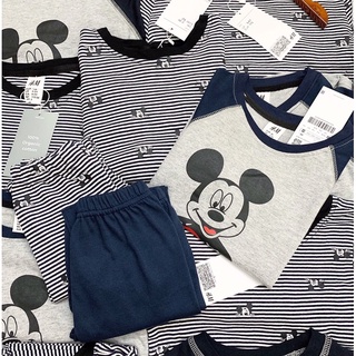 Set 2 bộ HM bozip sọc kẻ mickey