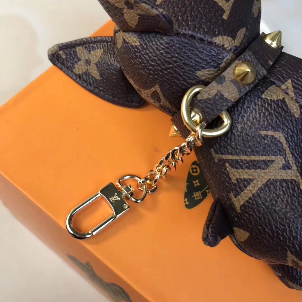 no box--Móc khóa hình cún họa tiết LV thời trang với 5 màu sắc