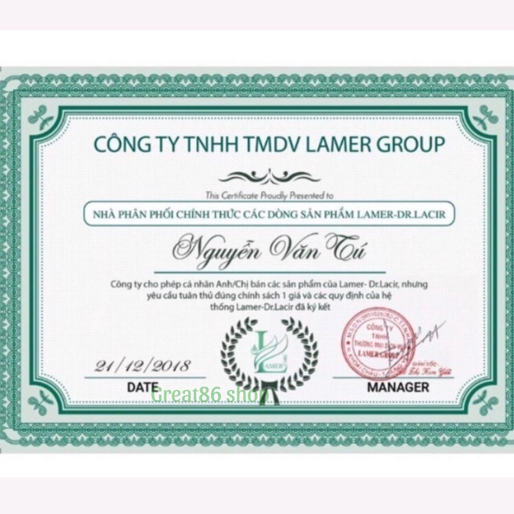 Kem dưỡng trắng da great86 kem dưỡng ẩm Dr lacir kem dưỡng Lacir Cream ban đêm làm chậm quá trình lão hóa mờ nếp nhăn